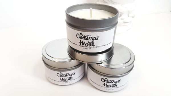 Christmas Hearth Natural Soy Candle | Hand-Poured and Hand-crafted