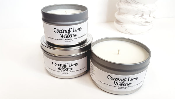 Coconut Lime Verbena Natural Soy Candle | Hand-Poured and Hand-crafted
