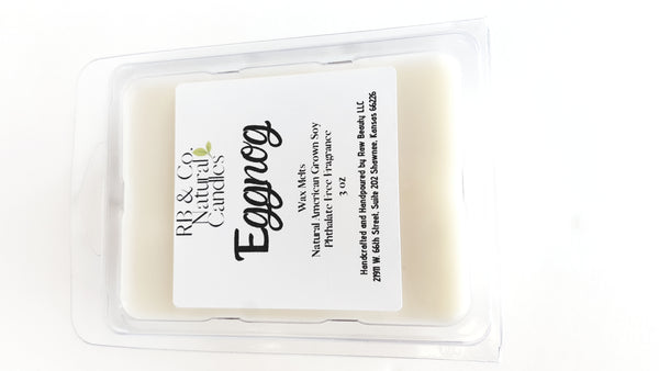 eggnog scented soy candle in glass jar 9 oz and 4 oz candle