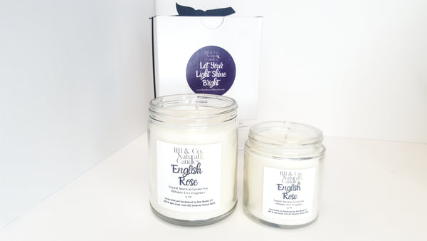 English Rose Scented Natural Soy Candle | Hand-Poured and Hand-crafted