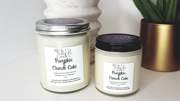 Pumpkin Crunch Cake Scented Natural Soy Candle | Hand-Poured and Hand-crafted