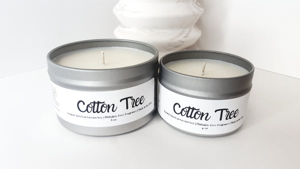 Cotton Tree Scented Natural Soy Candle | Hand-Poured and Hand-crafted
