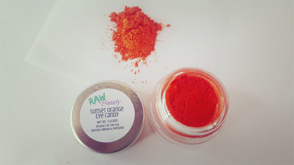 Sunset Orange Loose Eye shadow | Raw Beauty Minerals
