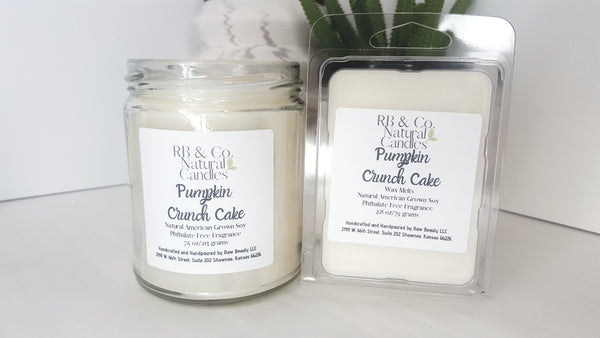 Pumpkin Crunch Cake Scented Natural Soy Candle | Hand-Poured and Hand-crafted