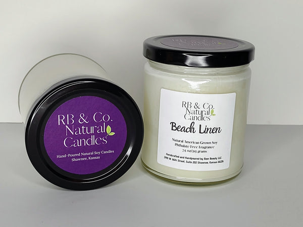 Beach Linen Natural Soy Candle | Hand-Poured and Hand-crafted