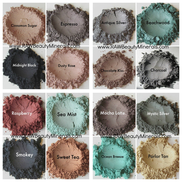 Shimmery eye shadow all natural and vegan loose mineral powders