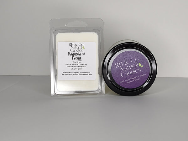 Magnolia & Peony Natural Soy Candle | Hand-Poured and Hand-crafted